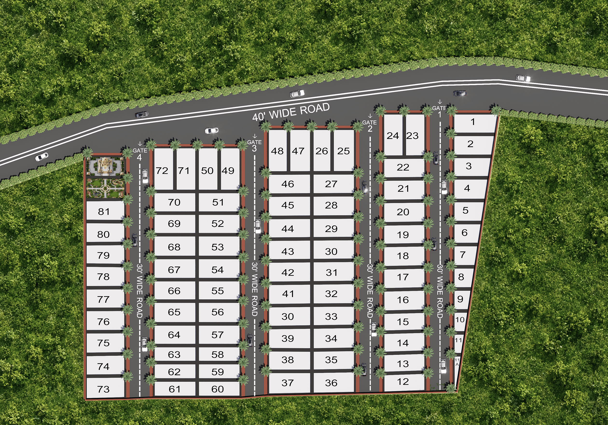 Original layout plan for Shri Sanwariya Seth Heritage City – Asop